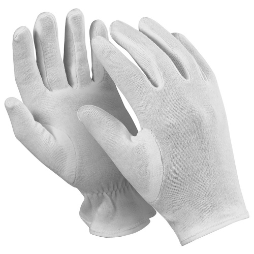 Перчатки хлопчатобумажные MANIPULA "Атом", 12 пар, размер 8 (M), белые