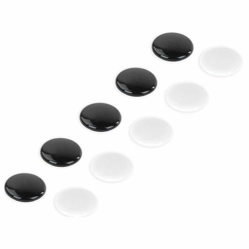 Магниты BRAUBERG "BLACK&WHITE", 30 мм, 10 шт., черные/белые фото 3