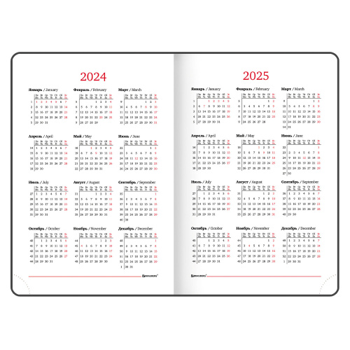 Ежедневник датированный 2024 А5 138x213 мм BRAUBERG "Profile", балакрон, синий, 114866 фото 4