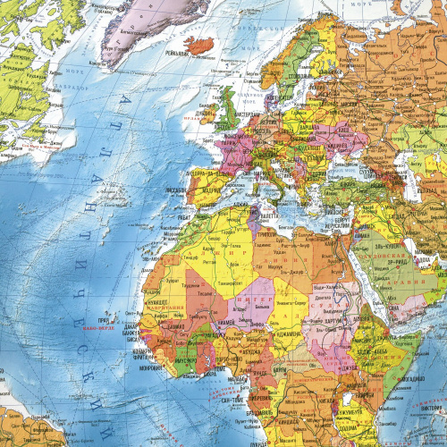 Карта мира политическая BRAUBERG, 101х70 см, 1:32М, с ламинацией, интерактивная, в тубусе фото 2