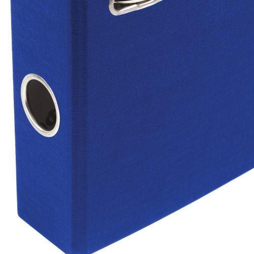 Папка-регистратор ОФИСМАГ, с арочным механизмом, покрытие из ПВХ, 50 мм, синяя фото 6