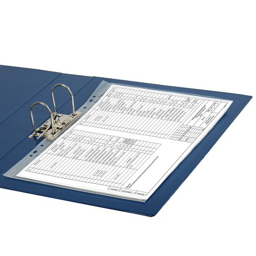 Папка-регистратор БОЛЬШОГО ФОРМАТА А3 с двухсторонним покрытием из ПВХ, 70 мм, синяя, BRAUBERG, 271832 фото 7