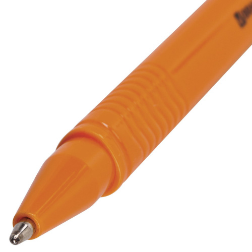 Ручка шариковая BRAUBERG "Solar", трехгранная, корпус оранжевый, узел 1 мм, синяя фото 9