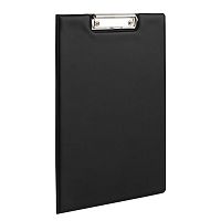 Папка-планшет ОФИСМАГ, А4, с прижимом и крышкой, черная