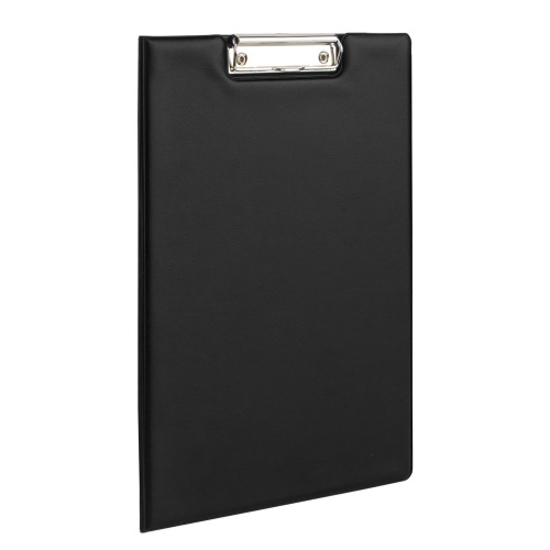 Папка-планшет ОФИСМАГ, А4, с прижимом и крышкой, черная