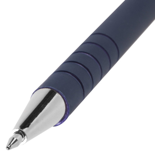 Ручка шариковая STAFF "EVERYDAY", корпус прорезиненный синий, узел 0,7 мм, синяя фото 7