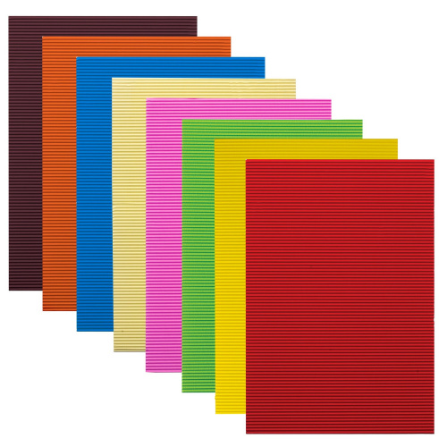 Цветная бумага ОСТРОВ СОКРОВИЩ, А4, гофрированная, 8 л., 8 цв., 160 г/м2 фото 8