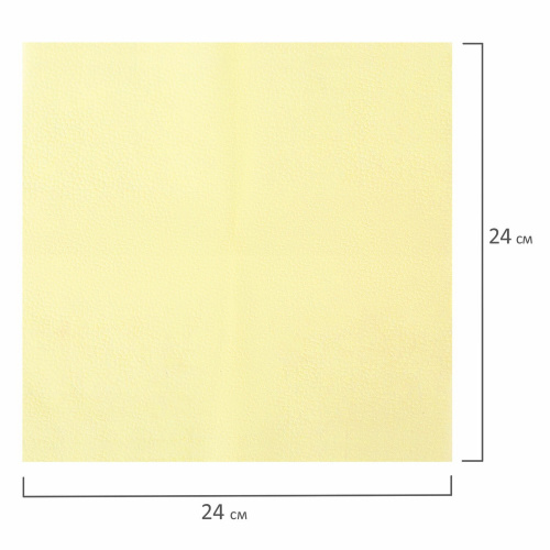 Салфетки бумажные LAIMA, 250 шт., 24х24 см, желтые (пастельный цвет), 100% целлюлоза фото 2