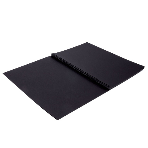 Скетчбук BRAUBERG, черная бумага 120г/м2, 210х297мм, 32л, гребень фото 6