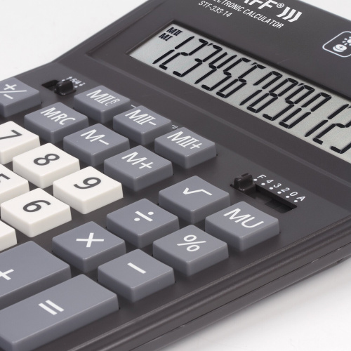 Калькулятор настольный STAFF, 200x154 мм, 14 разрядов, двойное питание фото 4