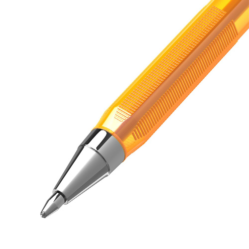 Ручка шариковая BRAUBERG "M-500 AMBER", корпус тонированный оранжевый, линия письма 0,35 мм, синяя фото 7