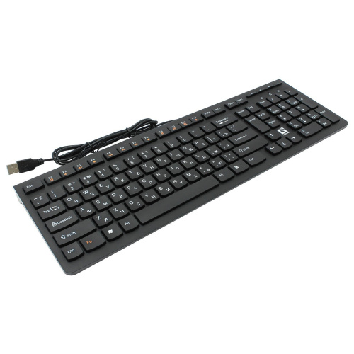 Клавиатура проводная DEFENDER UltraMateSM-530 RU, USB, 104 + 16 доп. клавиш, черная