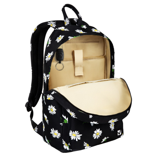 Рюкзак BRAUBERG DREAM "Camomile", 42х26х14 см, с карманом для ноутбука, эргономичный фото 7