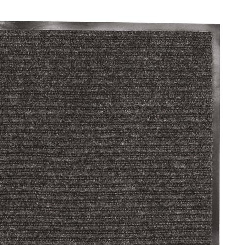 Коврик входной ворсовый влаго-грязезащитный LAIMA, 120х150 см, ребристый, толщина 7 мм, черный фото 3