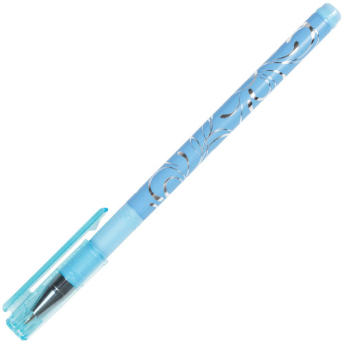 Ручка шариковая BRAUBERG "Узоры", корпус с печатью ассорти, линия письма 0,35 мм, синяя фото 6