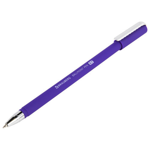 Ручка шариковая BRAUBERG SOFT TOUCH STICK "NEON", мягкое покрытие, узел 0,7 мм, синяя фото 10