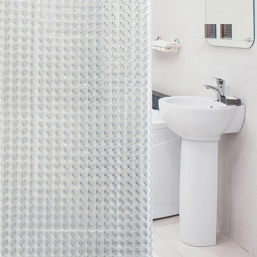 Штора для ванной комнаты LENS FLARE с 3D-эффектом водонепроницаемая, 180х180 см, LAIMA HOME, 608450 фото 2