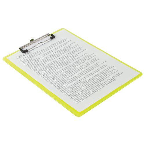 Доска-планшет BRAUBERG "Energy", А4, 2 мм, неоновая, желтая фото 4