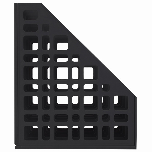 Лоток вертикальный для бумаг BRAUBERG "MAXI Plus", 240 мм, 3 отделения, сетчатый, сборный, черный фото 2