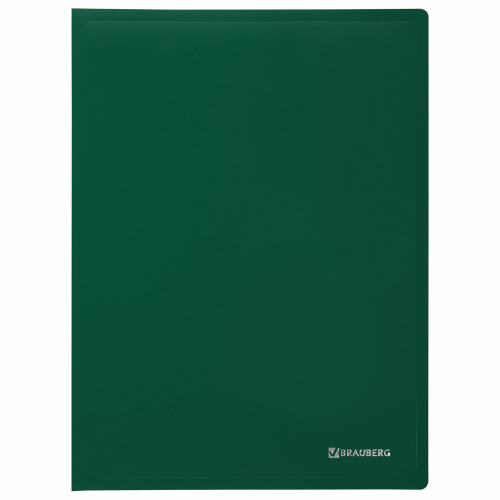 Папка 80 вкладышей BRAUBERG "Office", зеленая, 0,8 мм фото 2