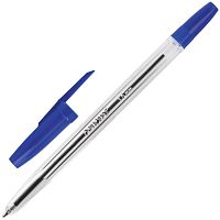 Ручка шариковая ОФИСМАГ "Line", корпус прозрачный, линия письма 0,5 мм, синяя