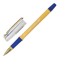 Ручка шариковая масляная с грипом BRAUBERG "i-Rite GT Vanilla", корпус кремовый, синяя
