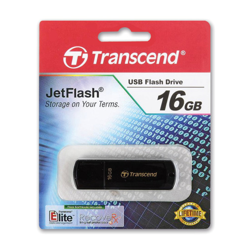 Флеш-диск TRANSCEND Jet Flash 350, 16 GB, USB 2.0, черный фото 2