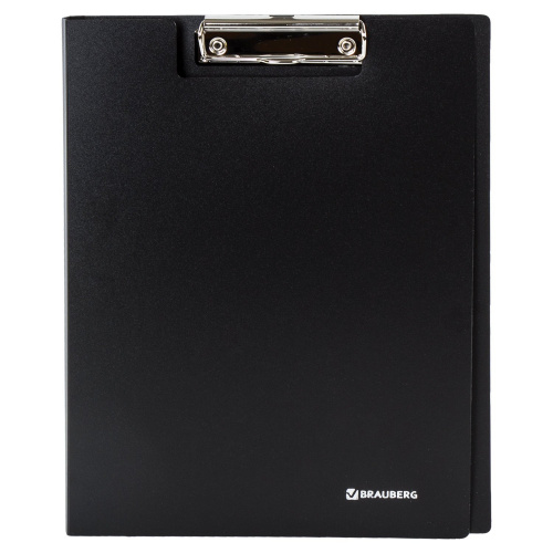 Папка-планшет BRAUBERG "Стандарт", А4, с прижимом и крышкой, пластик, 0,9 мм, черная фото 6