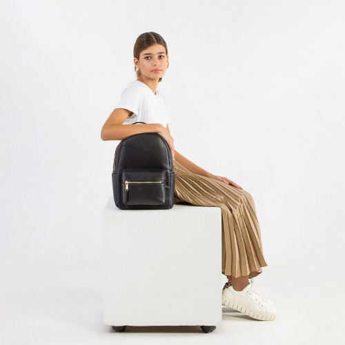 Рюкзак из экокожи BRAUBERG PODIUM, 34x25x13 см, женский, с отделением для планшета, черный фото 6