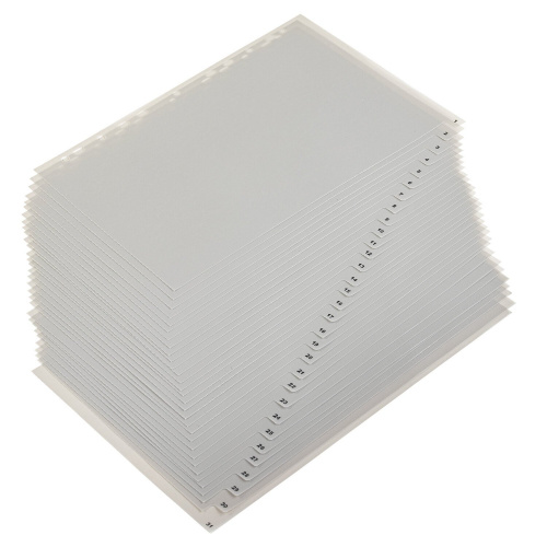Разделитель пластиковый BRAUBERG, А4, 31 лист, цифровой 1-31, оглавление, серый фото 3