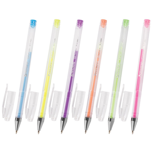 Ручки гелевые BRAUBERG "Jet", 6 цветов, пастельные, узел 0,7 мм, линия письма 0,5 мм фото 9