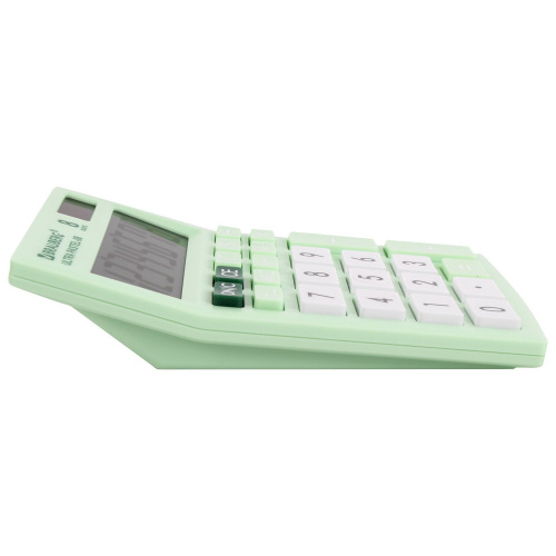 Калькулятор настольный BRAUBERG, 154x115 мм, 8 разрядов, двойное питание, мятный фото 9
