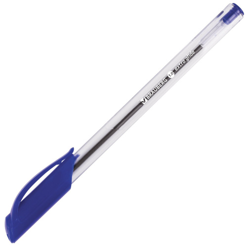 Ручка шариковая масляная BRAUBERG "Extra Glide", трехгранная, линия письма 0,5 мм, синяя фото 3