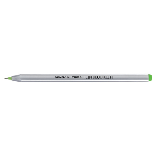 Ручка шариковая масляная PENSAN "Triball", трехгранная, линия письма 0,5 мм, салатовая фото 3