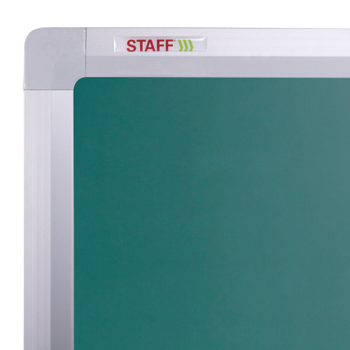 Доска для мела/магнитно-маркерная STAFF, 100х150 см, 2-сторонняя, зеленая/белая фото 7