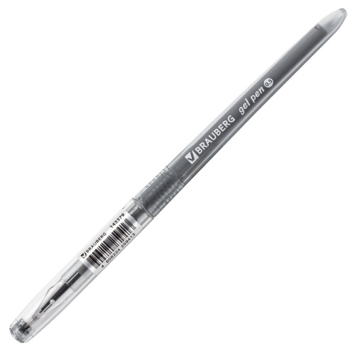 Ручка гелевая BRAUBERG DIAMOND, линия письма 0,25 мм, черная фото 7