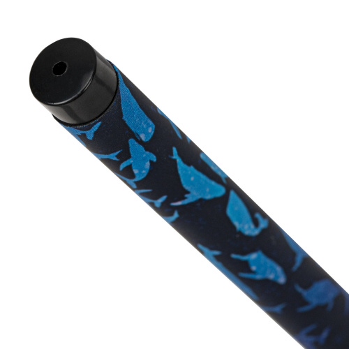 Ручка шариковая BRAUBERG SOFT TOUCH STICK "WHALE", мягкое покрытие, узел 0,7 мм, синяя фото 9