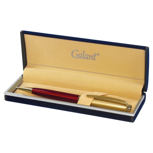 Ручка подарочная шариковая GALANT "Bremen", корпус бордовый с золотистым, золотистые детали, синяя фото 9