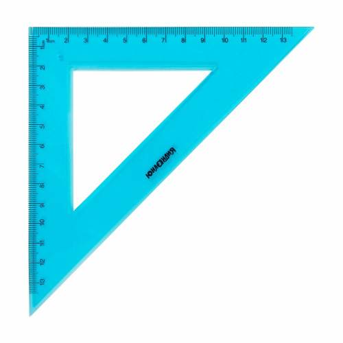 Набор чертежный ЮНЛАНДИЯ "Color", линейка 30 см, 2 треугольника, транспортир, большой фото 4