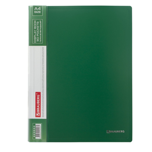 Папка BRAUBERG, 60 вкладышей,  0,8 мм, стандарт, зеленая фото 6