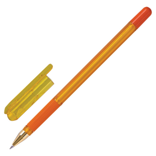 Ручка шариковая масляная с грипом MUNHWA "MC Gold LE", корпус ассорти, синяя фото 4