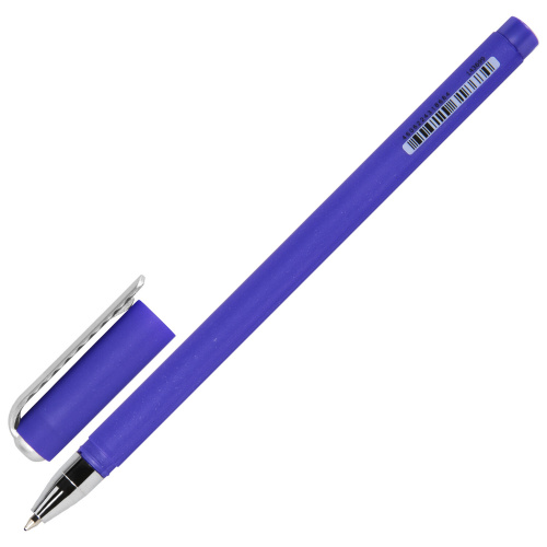 Ручка шариковая BRAUBERG SOFT TOUCH STICK "METALLIC", корпус ассорти, узел 0,7 мм, синяя фото 5