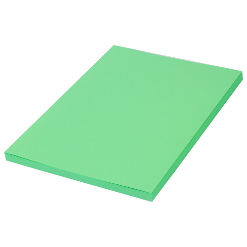 Бумага цветная BRAUBERG, А4, 80 г/м2, 100 л., интенсив, зеленая, для офисной техники фото 5