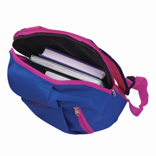 Рюкзак STAFF "AIR", 40х23х16 см, компактный, синий с розовыми деталями фото 7