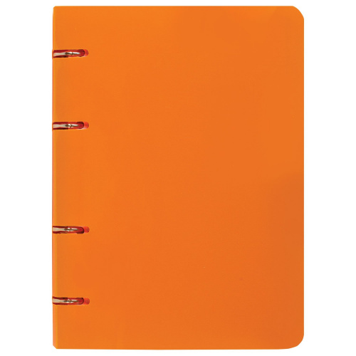 Тетрадь на кольцах BRAUBERG "Оранжевый", А5, 160х215 мм, 80 л., пластик, клетка фото 2
