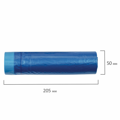 Мешки для мусора с завязками ЛЮБАША, 35 л, 48х52 см, 30 шт., синие фото 6