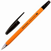 Ручка шариковая BRAUBERG "M-500 ORANGE", корпус оранжевый, линия письма 0,35 мм, черная