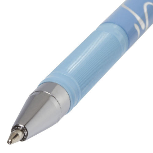 Ручка шариковая BRAUBERG "Узоры", корпус с печатью ассорти, линия письма 0,35 мм, синяя фото 5