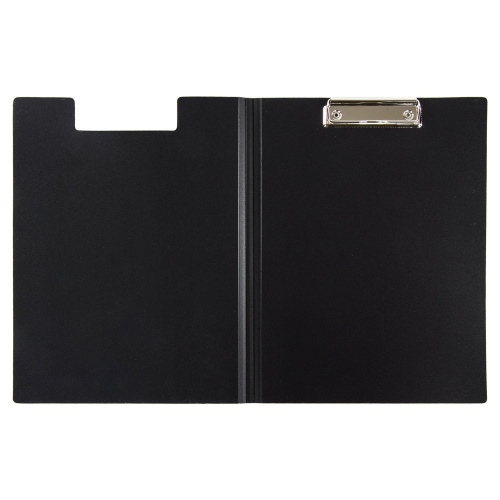 Папка-планшет BRAUBERG "Стандарт", А4, с прижимом и крышкой, пластик, 0,9 мм, черная фото 5