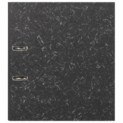 Папка-регистратор STAFF "EVERYDAY" с мраморным покрытием, 50 мм, без уголка, черный корешок фото 6